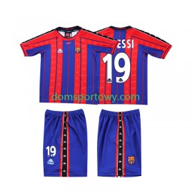Koszulka FC Barcelona Lionel Messi 19 Retro Dziecięcy Domowe Koszulki Piłkarskie 1997 1998 Krótki Rękaw